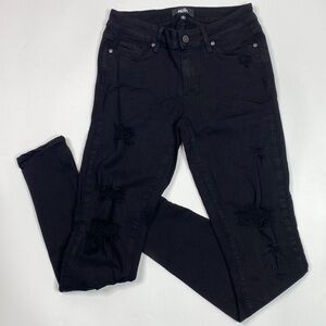 Paige Black Verdugo Ultra Skinny Distressed Jeans Size 28